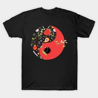 Floral Ying Yang T-Shirt